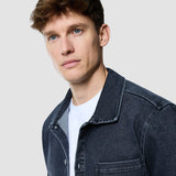 Matteo Denim-Overshirt gewaschenes Schwarz