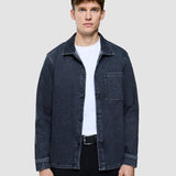 Matteo Denim-Overshirt gewaschenes Schwarz