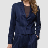 Damen Raina Shorts Blazer Nacht Himmel Nadelstreifen