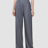 Damen Raina Hose Weit Mittel Grau Nadelstreifen