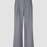 Damen Raina Hose Weit Mittel Grau Nadelstreifen