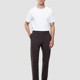 Refined Baumwollhose Relaxed Fit Dunkelbraun