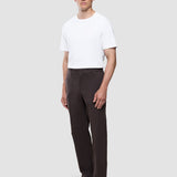 Refined Baumwollhose Relaxed Fit Dunkelbraun