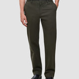 Refined Baumwollhose im Relaxed Fit in Dunkeloliv