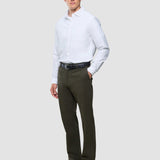Refined Baumwollhose im Relaxed Fit in Dunkeloliv