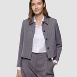 Damen Serene Shorts Jacke Pink Winery Fischgrät