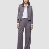 Damen Serene Shorts Jacke Pink Winery Fischgrät