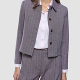 Damen Serene Shorts Jacke Pink Winery Fischgrät