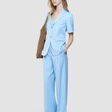 Damen Skye Hose Weit Blau Dunst
