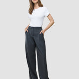 Damen Skye Hose Weit Anthrazit Melange