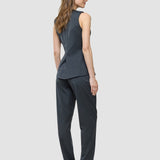 Skye Set anthrazit meliert, lange Weste und schmal zulaufende Hose