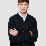Strukturiert Strick Cardigan Schwarz