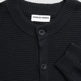 Strukturiert Strick Cardigan Schwarz