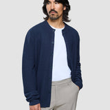 Strukturierter Strickcardigan Dunkelmarineblau