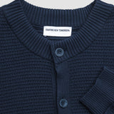 Strukturierter Strickcardigan Dunkelmarineblau