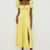 Aviana - Kleid mit Puffärmeln Bloom