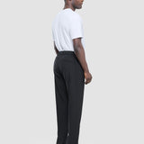 Elastische Tech-Leinenhose Schwarz