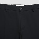 Elastische Tech-Leinenhose Schwarz