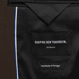 Tech-Wollblazer Dunkel-Kakaobraun Slim