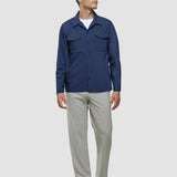 Tech-Wolle-Overshirt Marineblau