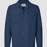 Tech-Wolle-Overshirt Marineblau