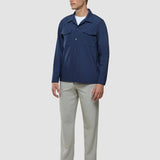 Tech-Wolle-Overshirt Marineblau