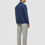Tech-Wolle-Overshirt Marineblau