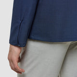 Tech-Wolle-Overshirt Marineblau