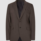 Tech-Wollblazer Dunkel-Kakaobraun Regular