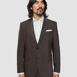 Tech-Wollblazer Dunkel-Kakaobraun Regular