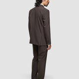 Tech-Wollblazer Dunkel-Kakaobraun Regular