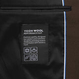 Tech-Wollblazer Dunkel-Kakaobraun Regular