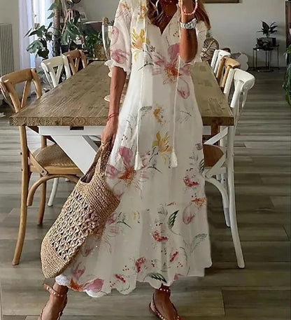 Michaela - Boho Kleid mit Bauchbedeckung