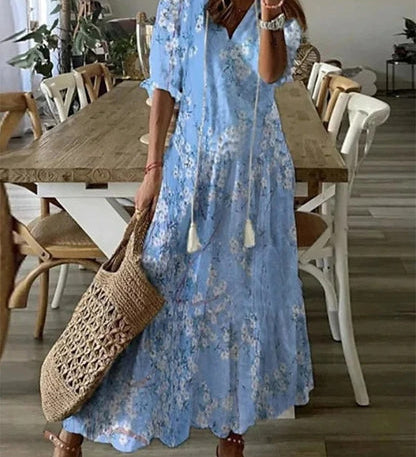 Michaela - Boho Kleid mit Bauchbedeckung