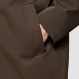 Wasserdichter Trenchcoat Mantel Dunkelbraun