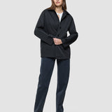 Wasserdichter Damen-Trenchcoat, kurze Jacke, Schwarz