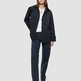 Wasserdichter Damen-Trenchcoat, kurze Jacke, Schwarz