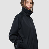 Wasserdichter Damen-Trenchcoat, kurze Jacke, Schwarz