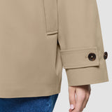 Damen wasserdichter Trenchcoat Mantel Sandfarben