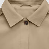 Damen wasserdichter Trenchcoat Mantel Sandfarben