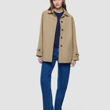 Damen wasserdichter Trenchcoat Mantel Sandfarben