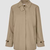 Damen wasserdichter Trenchcoat Mantel Sandfarben